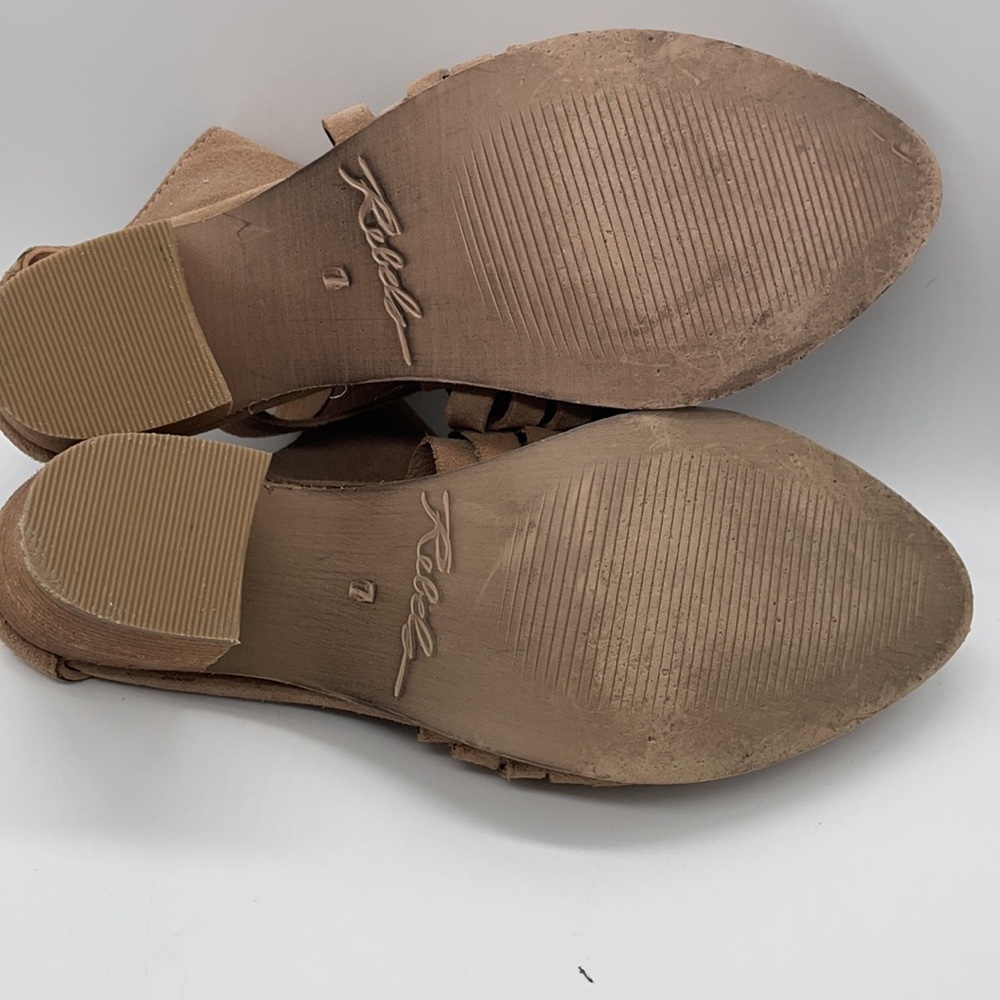 Rebels Levi Leather Mules Sz 7 Tan - Picture 9 of 9